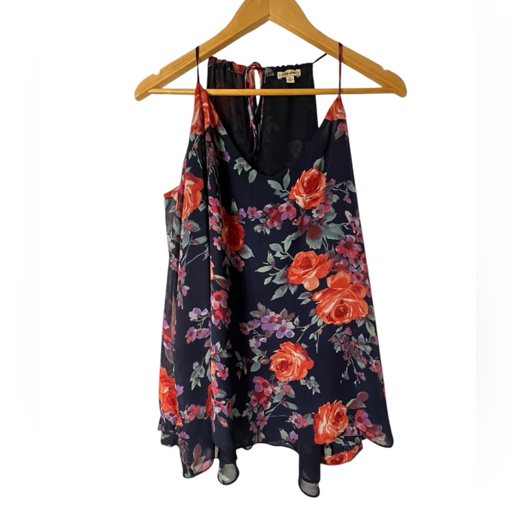 Lily Star Cold Shoulder Top | Size 2XL | Floral Print | Flowing Style